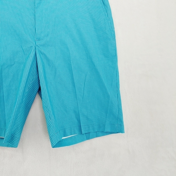 New Walter Hagen Flat Front Stretch Houndstooth Blue Printed Golf Shorts P4595 - Picture 4 of 9